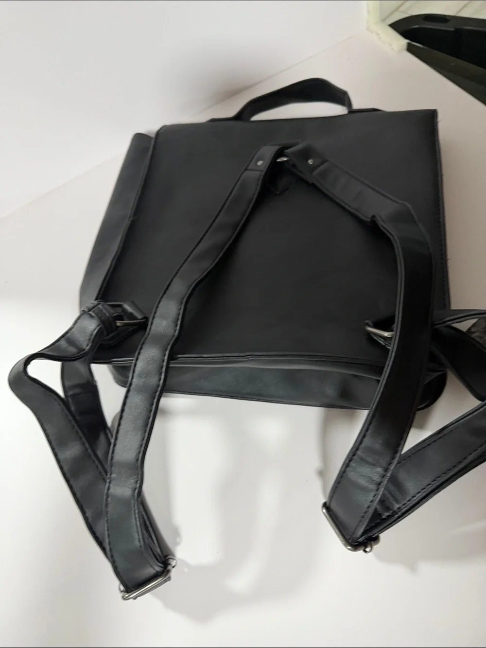 Nevermore Academy Black Faux Leather Backpack